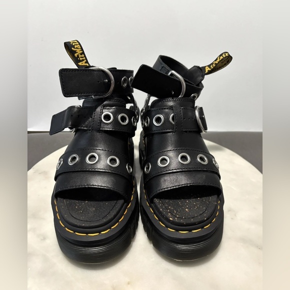 Doc Martens Ricki HDW Gladiator Style Platform Sandals Black Leather Womens US 5 - Picture 2 of 8
